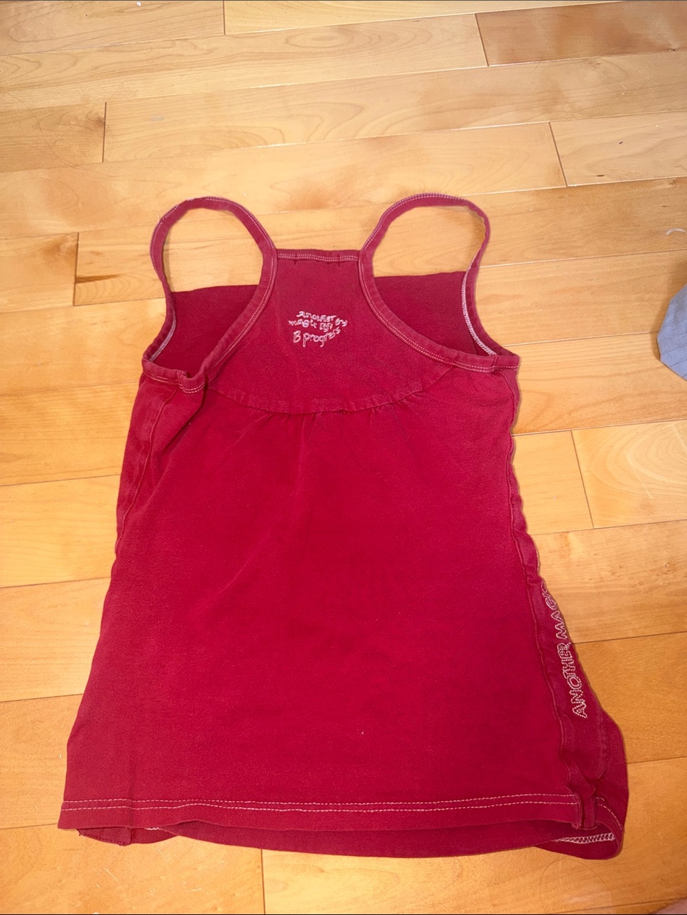 Red Ribbed Tank - Picture 3 of 4